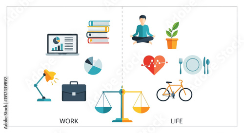 Work Life Balance Concept Illustration