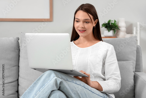 Beautiful young woman with ...