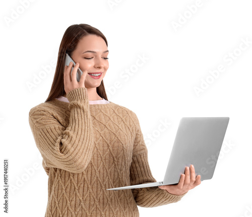 Beautiful young woman with ...