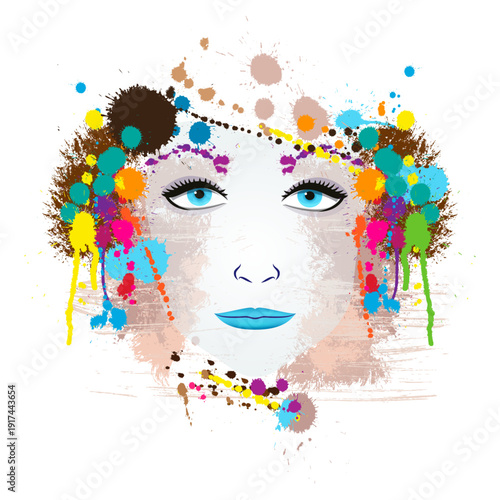 Beautiful Woman Portrait Vector