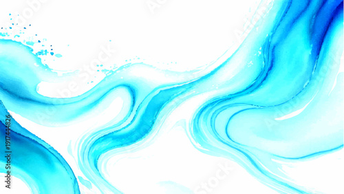 Vector Abstract flowing blue water in motion. Representing fluidity and freshness. Artistic curves and vibrant hues, perfect for background. 