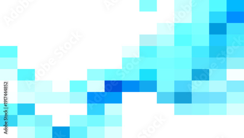 Vector Abstract mosaic pixelated design in various shades of cool aquatic colors, suggesting digital abstraction, fluidity, and modernism. Suitable as background.