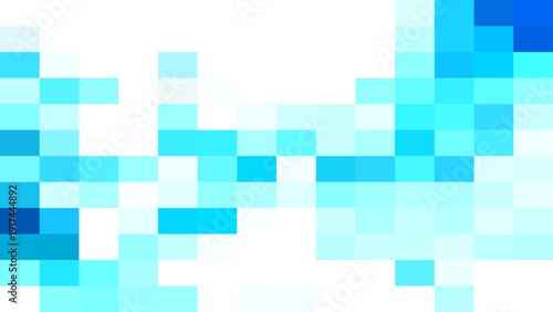 Vector Abstract mosaic background made from light to dark blue squares with a gradient. Geometric pattern of various shades of blue squares, create visual interests and minimalist look 