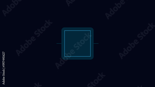 Minimalist geometric square on a dark background with a subtle outline.