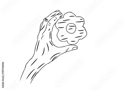 cookie with hand