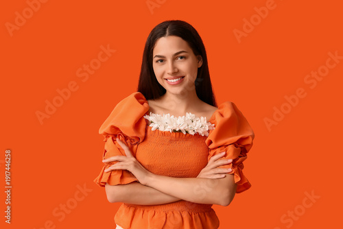 Beautiful young happy woman...