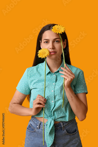 Beautiful young woman with ...