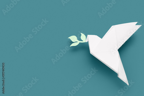 Paper dove with olive branc...