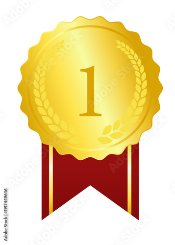 ランキング1位の使用する金メダル（月桂樹の葉あり）