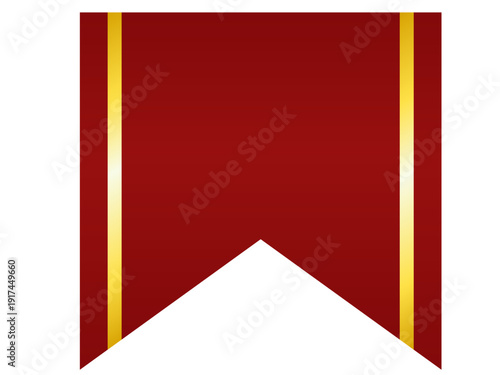 高級な短いリボンのフレーム（赤）