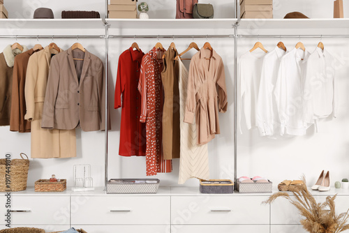 Big wardrobe with different...