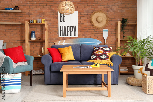 Stylish interior of living ...