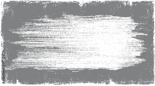 Grungy distressed grey horizontal brush stroke texture with white negative space grunge