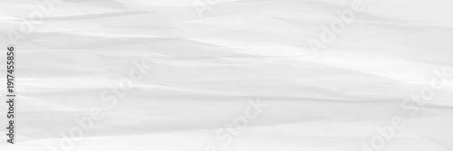 White crumpled paper background with a textured, wrinkled style. The background is predominantly white, adding a layered white effect. Paper texture background vector.