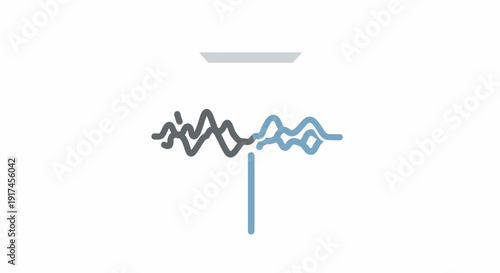 Stylized Tree Silhouette with Wavy Branches.