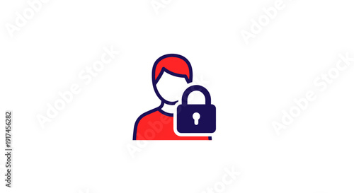 Person Holding a Lock Security Icon.