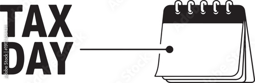 Tax day deadline is april 18, as shown on a calendar. isolated on white background