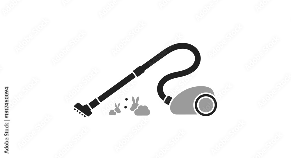Fototapeta premium Vacuum Cleaner with Dust and Debris.