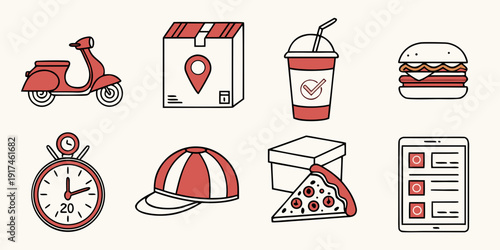 Assorted icons representing various activities and objects for daily planning and organization
