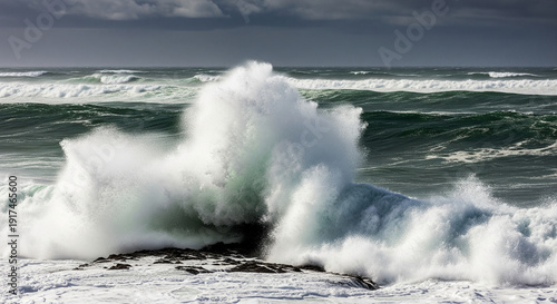 waves breaking on the beach