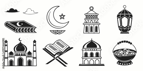 Diverse religious symbols and objects representing various faiths and beliefs
