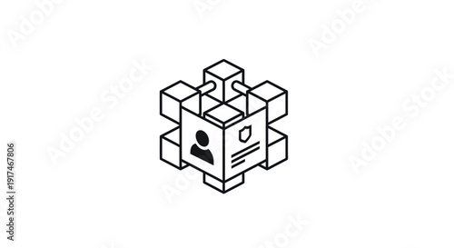 Identity Card with Puzzle Pieces.