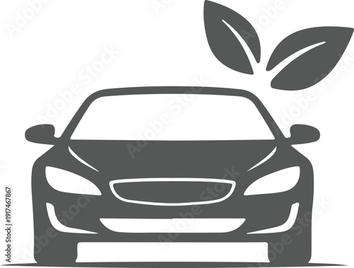 Electric car front view, eco friendly transportation, automotive technology, modern vehicle design, sustainable mobility concept, green energy automobile, car silhouette, zero emission travel