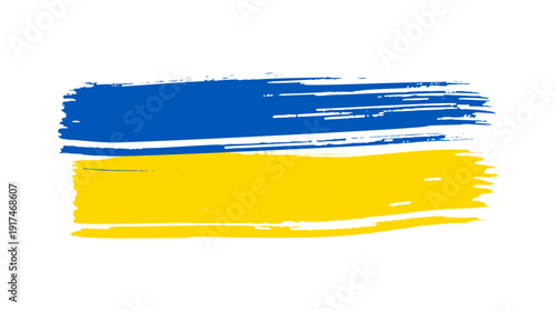 Ukrainian national flag in grunge style