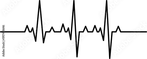 vector illustration of a cardiogram or heartbeat