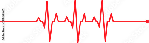 Vector illustration of heart rate pulse
