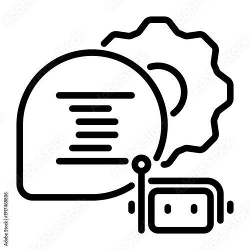 Prompt icon, line icon style