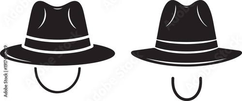 Mens fedora hat illustration, vintage style headwear, classic fashion accessory, formal attire head covering, gentleman's outfit element, stylish headgear, formal wear, personal style