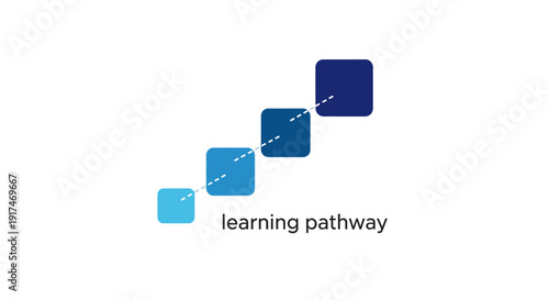 Learning pathway education logo design.