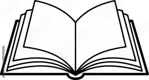 An open book with blank pages, symbolizing knowledge, learning, and stories