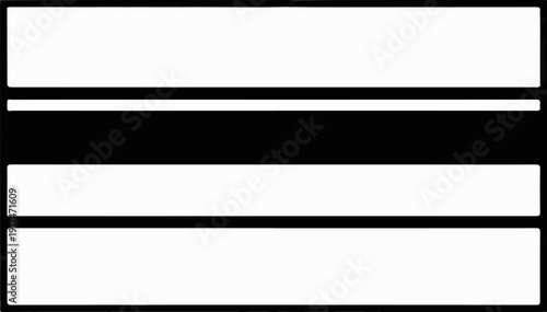 Abstract graphic with black and white horizontal bands