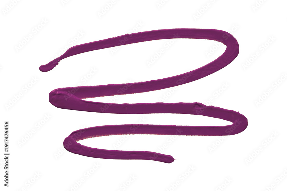 Naklejka premium Isolated abstract paint brush stroke on transparent background. Colorful artistic texture for creative design, decoration and digital art.