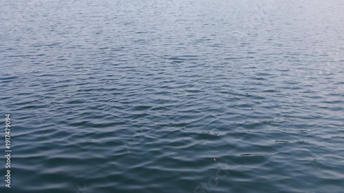 lake ripple background and texture. Abstract background with blue waves and natural ripples on the water. The rich dark blue color of river, lake or sea water. The water surface