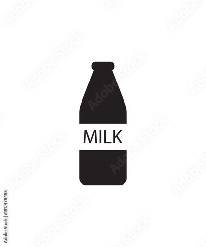 milk bottle icon, vector best flat icon.
