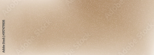 Gradient background with brown and light cream transitions. White dots and particles scattered across warm tan surface. Vector neutral gradation effect. Luxury backdrop for pastel templates.