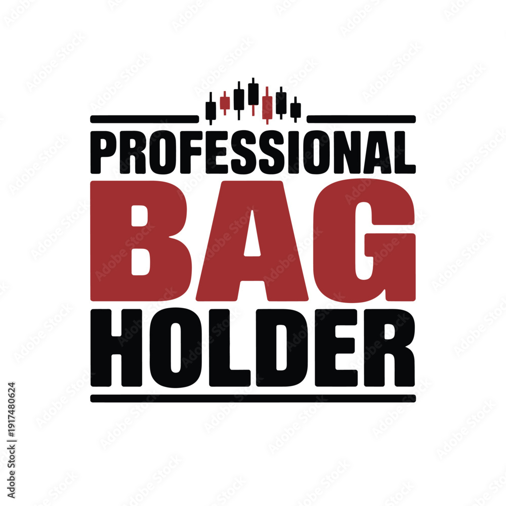 Obraz premium A professional bag holder logo with a stock market graphic element