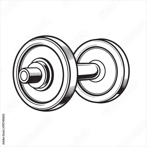 A beautiful dumbbell coloring page