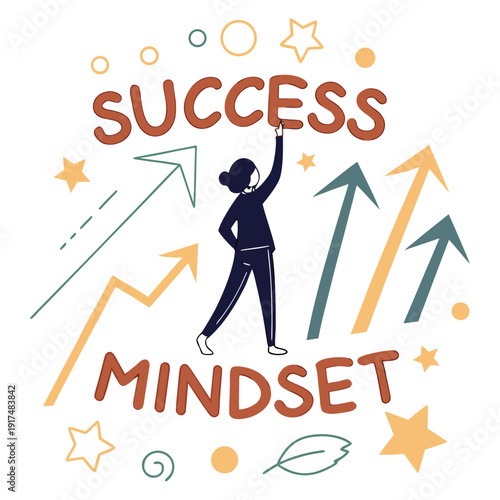 A person with a success mindset and an upward trajectory