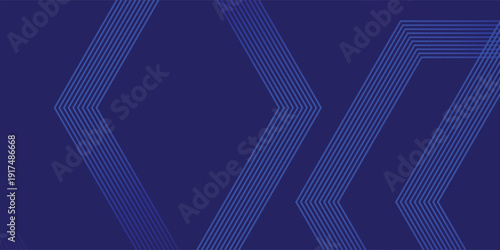 Abstract Navy Blue Background with Blue Geometric Parallel Circuit Lines
