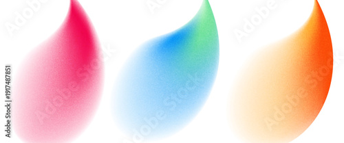 Set color circle gradient noise gradation. Abstract colorful watercolor blur mesh on isolated transparent background. Circle shape png.