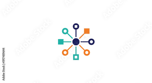 Colorful Network Connection Flow Chart.