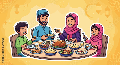Ramadan family feast a joyous celebration of togetherness and delicious food during the holy month
