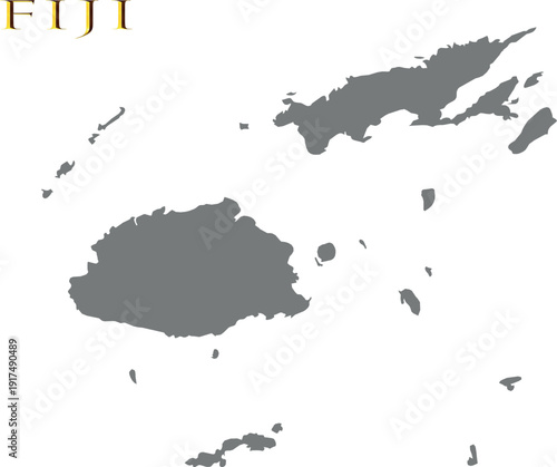 Quadro su tela map of fiji