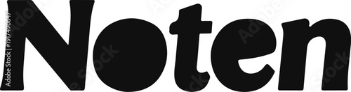 Bold, black, sans-serif typeface displaying the word "Noten" in an energetic font
