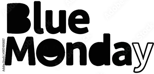 Bold, black text with a smiley face in place of the 'o' in Monday