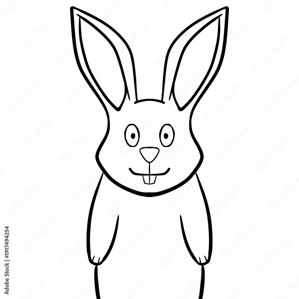 Obraz premium vector illustration of a rabbit